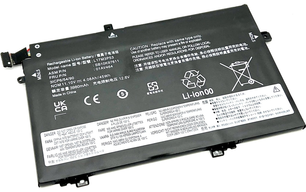 Vistaport Batterie pour Lenovo Thinkpad L14/L15/L480/L490/L580/L590