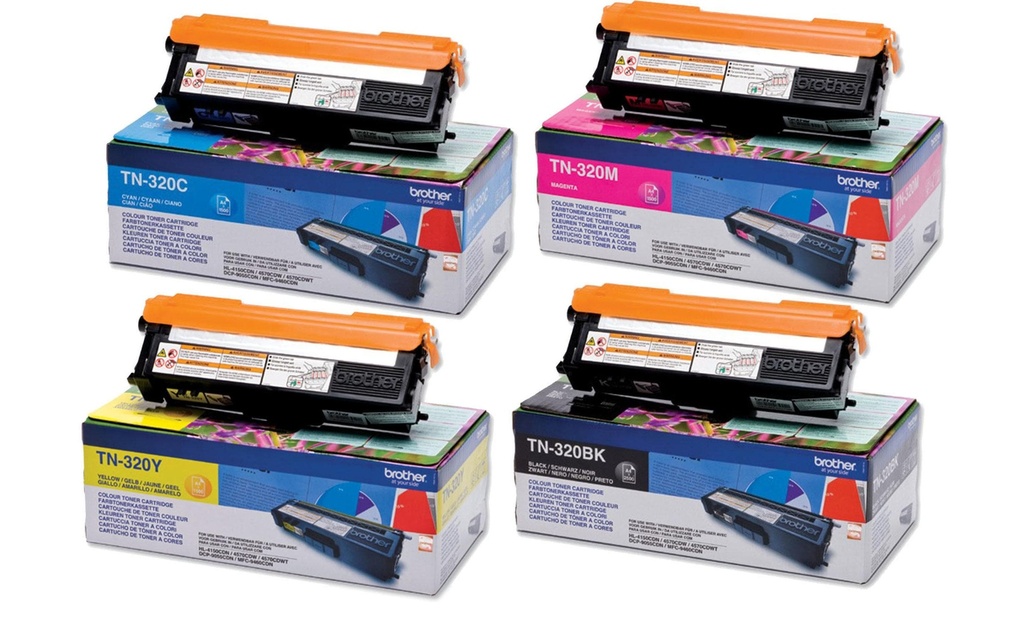 Brother Kits de toner TN-320 Magenta/Yellow/noir/Cyan
