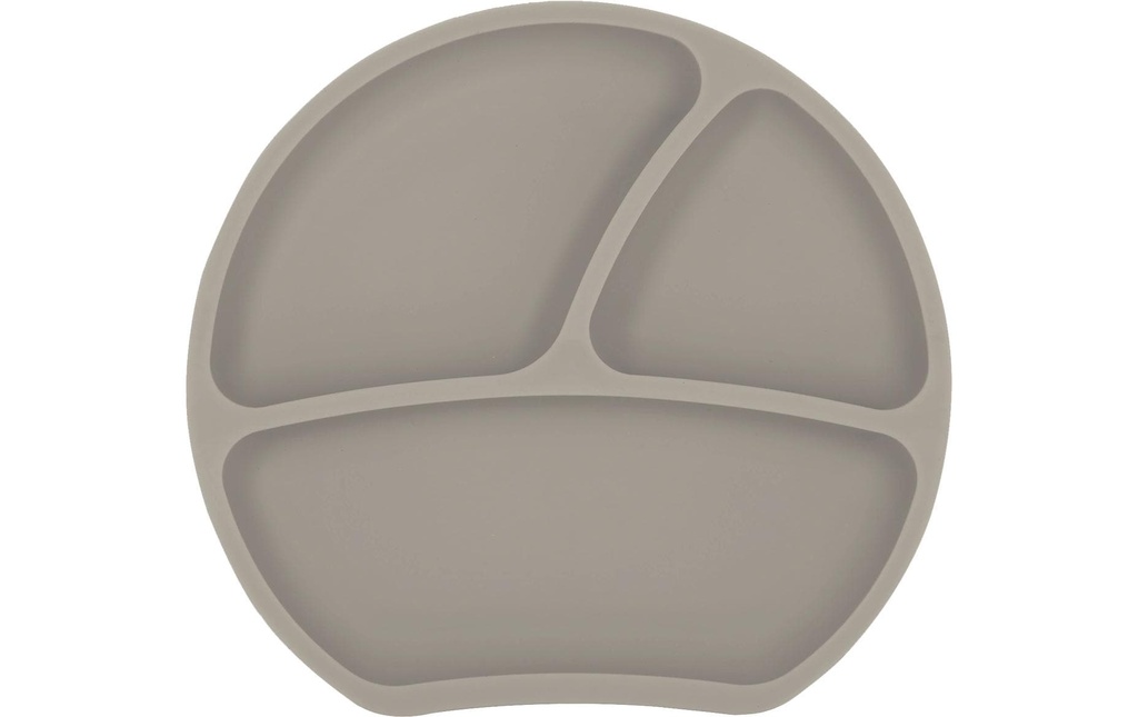 Kindsgut Assiette pour enfant divisé en Taupe
