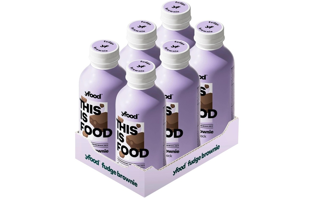 YFOOD Repas à boire Fudge Brownie 6 x 500 ml