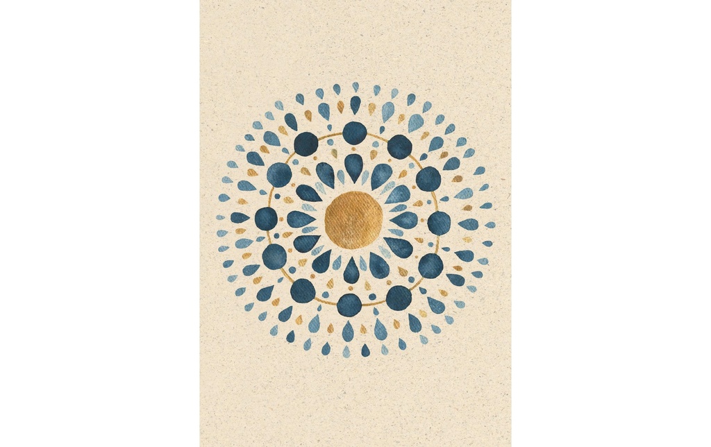 Natur Verlag Carte à motif Mandala bleu 17.5 x 12.2 cm