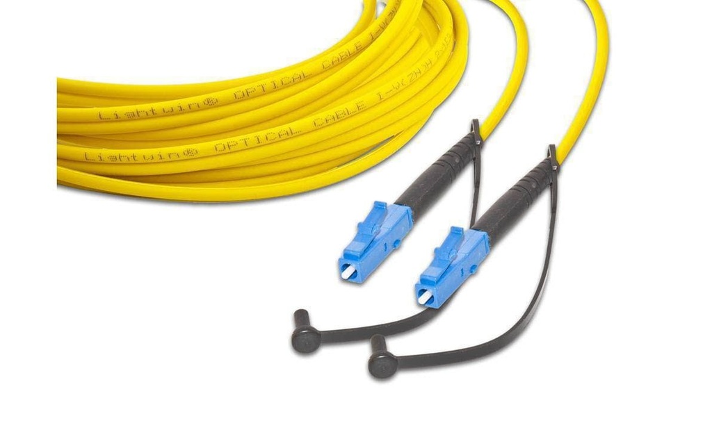 Lightwin Câble patch à fibre optique Singlemode LC – LC, OS2, Simplex, 15 m