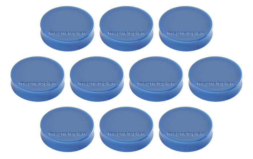 Magnetoplan Aimant Ergo Medium Ø 3 cm Bleu foncé, 10 Pièce/s