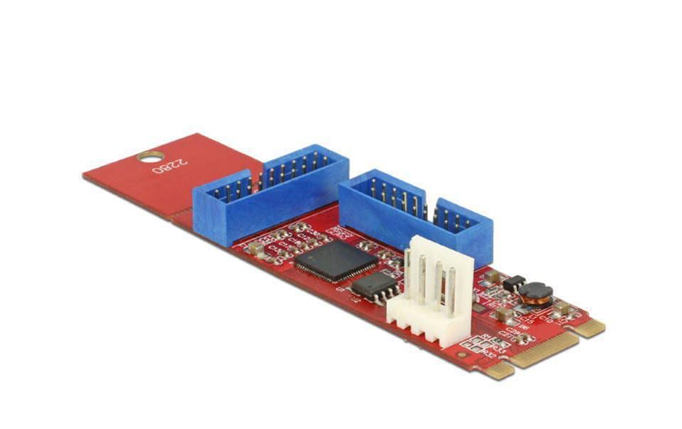Delock Convertisseur M.2 Key B+M - 2x USB 3.0