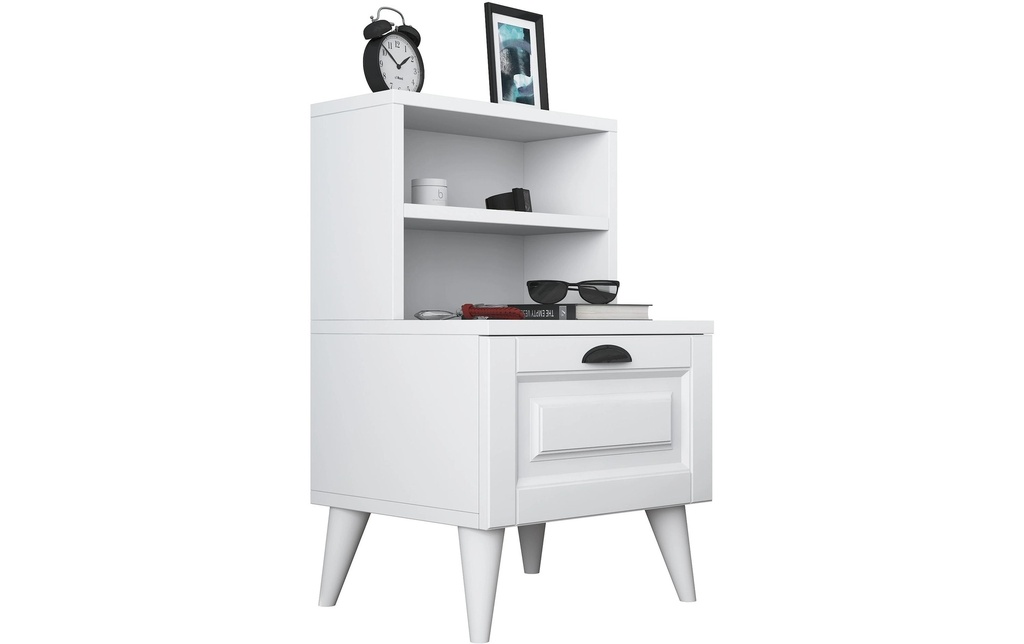 Woody Fashion Table de nuit Eliza 45 x 74.4 x 40 cm, blanc