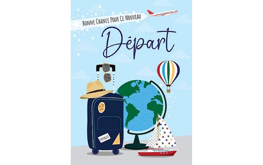 Cart Carte de félicitations Depart A4