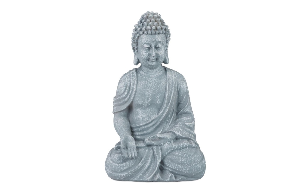 relaxdays Figure décorative Buddha Gris