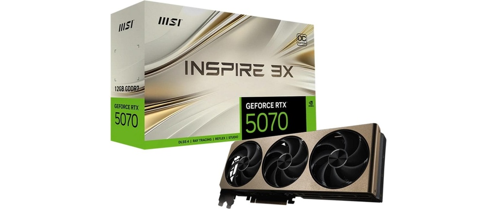 MSI Carte graphique GeForce RTX 5070 12G INSPIRE 3X OC