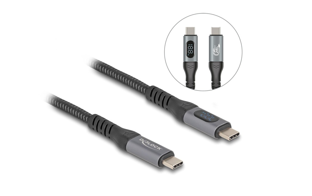 Delock Câble USB 40 Gbps PD 240W USB-C - USB-C 1 m