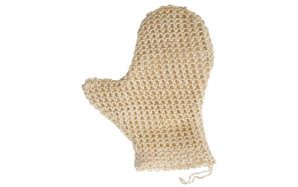 MSV Gants pour peeling en sisal 25 x 16 cm, Blanc