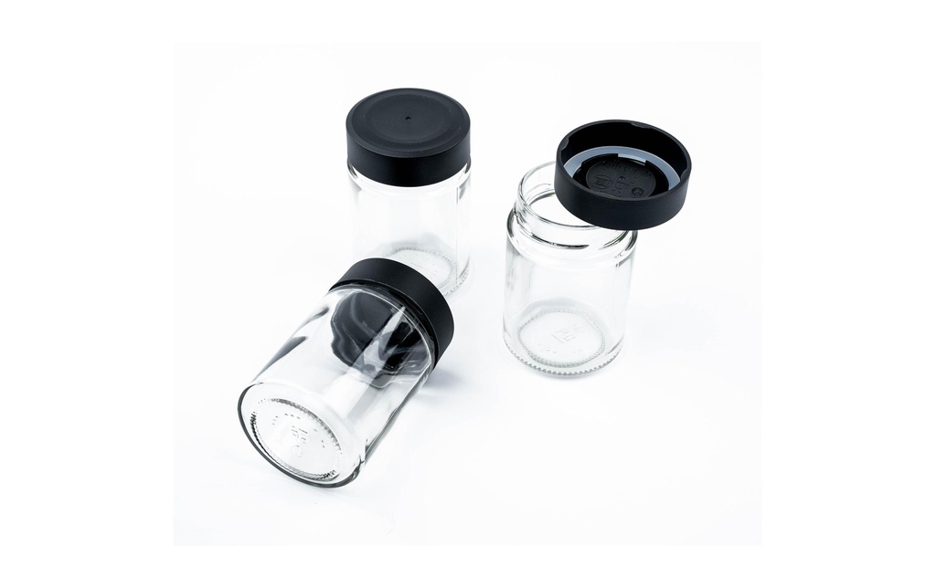 Silwy Set de verres magnétiques d'épicerie fine 0.192 l, Transparent/Noir