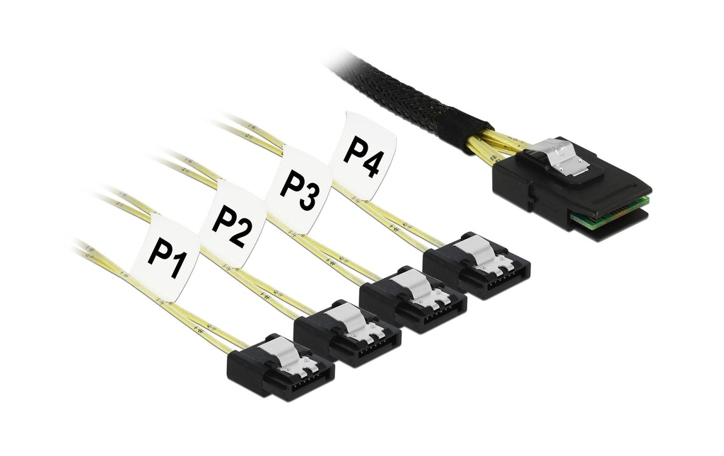 Delock Câble SAS SFF-8087 - 4xSATA 1m