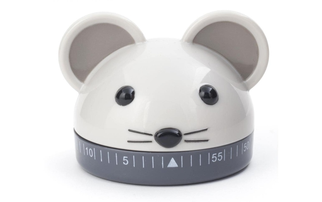 Kikkerland Minuteur de cuisine Souris Blanc
