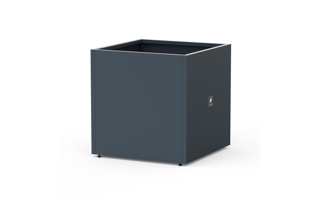 Herstera Bac à plantes cube en métal 70 x 70 x 70 cm Anthracite