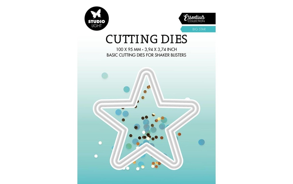 Studio Light Modèle de poinçon Forme d'étoile Essentials 100 x 95 x 1 mm, 2 pièces