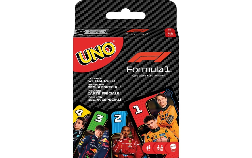 Mattel Spiele Jeux de cartes Jeu de cartes UNO Formule 1, 2 à 10 joueurs