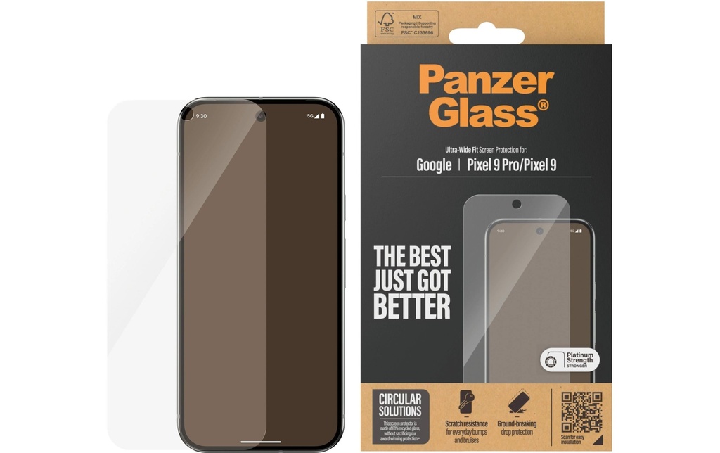 Panzerglass Protection d’écran Ultra Wide Fit Pixel 9 Pro/Pixel 9