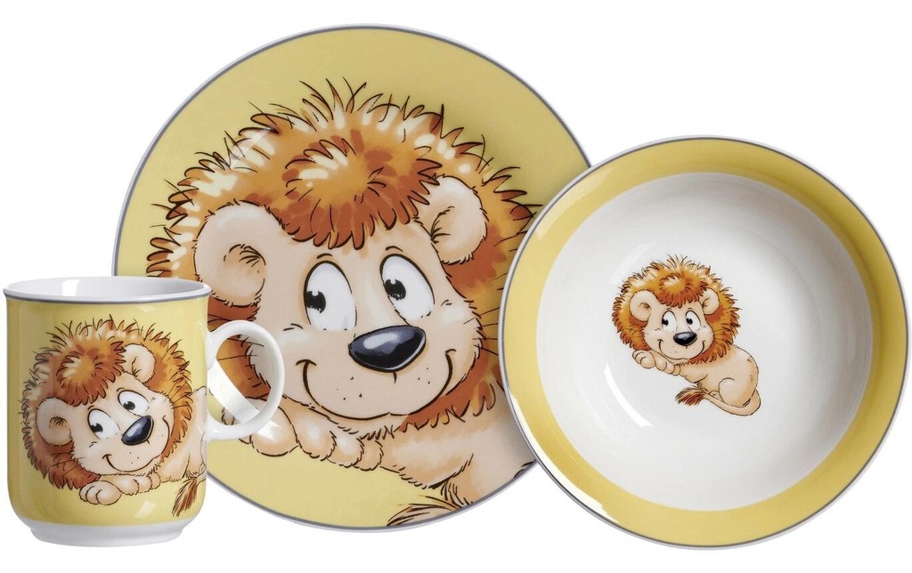 Ritzenhoff & Breker Service de table pour enfants Happy Zoo Leo 3 pièces