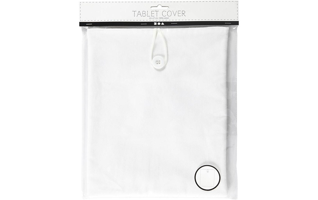 Creativ Company Pochette en tissu 22 x 27 cm, Blanc