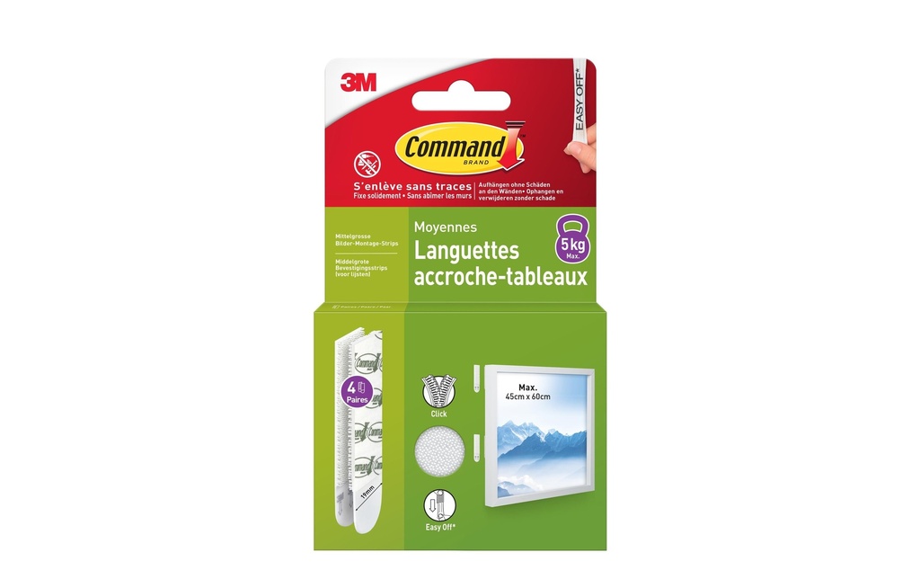 Command Pastille adhésive Command M, 5 kg, 4 kit Blanc