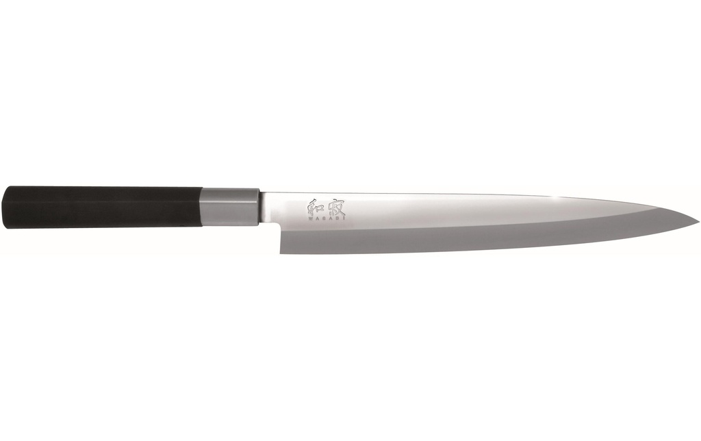 Kai Couteau de chef Wasabi Yanagiba 21 cm, Noir