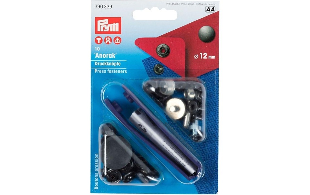 Prym Boutons poussoirs Anorak Bruni, 12 mm