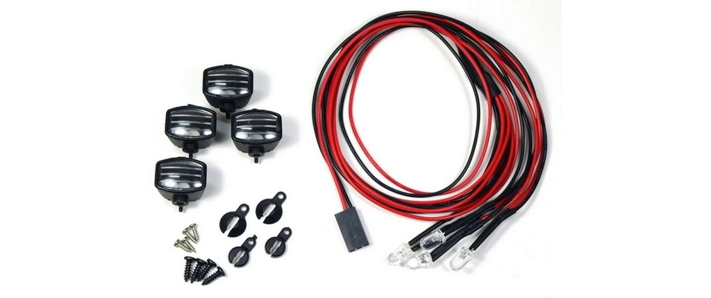 Absima Kit de phares Rally LED 1:10 carré (4)
