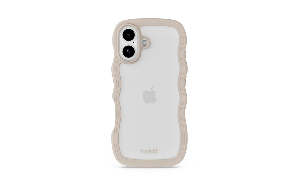 Holdit Coque arrière Wavy iPhone 17 Transparent/Beige