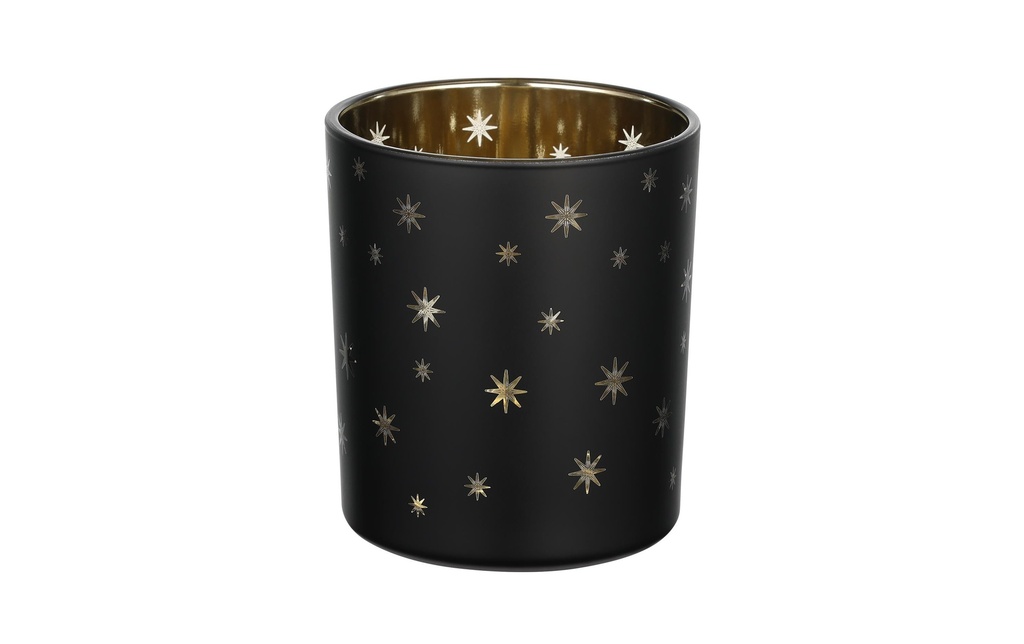 EGLO Bougeoir à bougie chauffe-plat Lukut 10 cm Noir/Doré, Verre