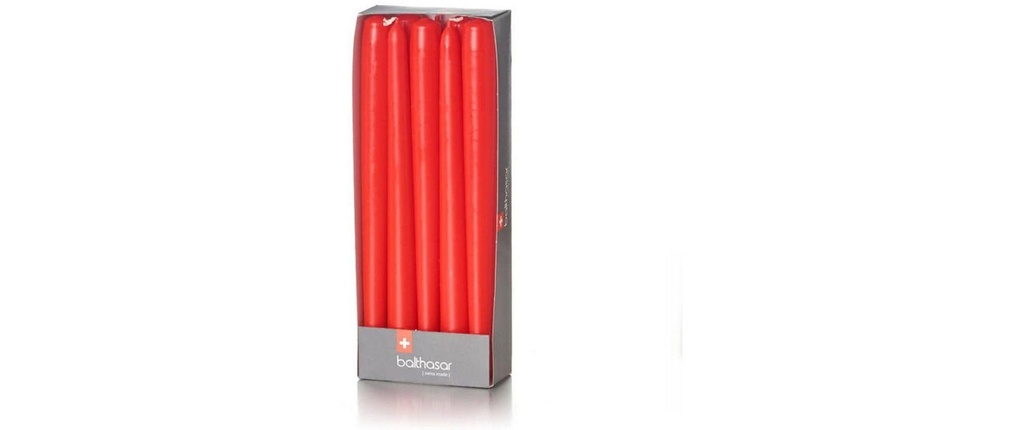 balthasar Bougie Etoile 24 cm x 2.2 cm, Rouge, 10 Pièce/s