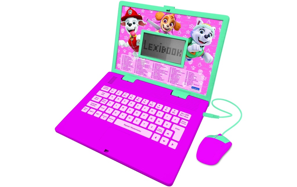 Lexibook Ordinateur portable éducatif la pat patrouille rose DE/ EN