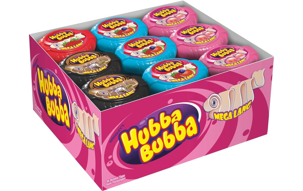Hubba Bubba Chewing-gum Rouleau Boîte assorti 36 x 56 g