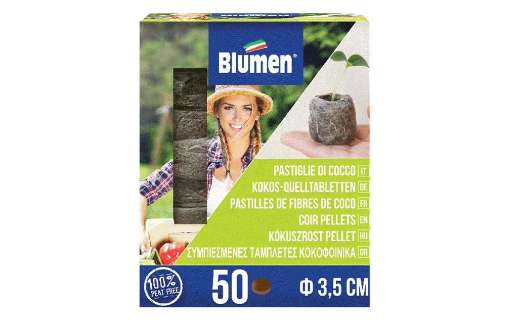 Blumen Pastilles de germination Ø 35 mm avec filet, 50 pièces