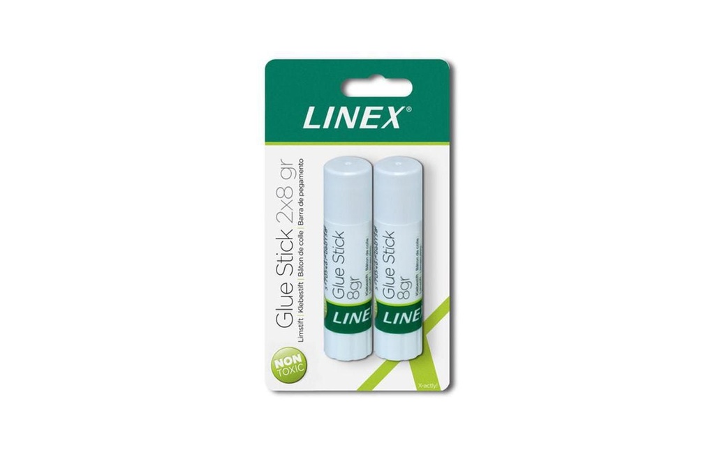 Linex Lot de bâtons de colle 2 Pièce/s, Vert, Blanc