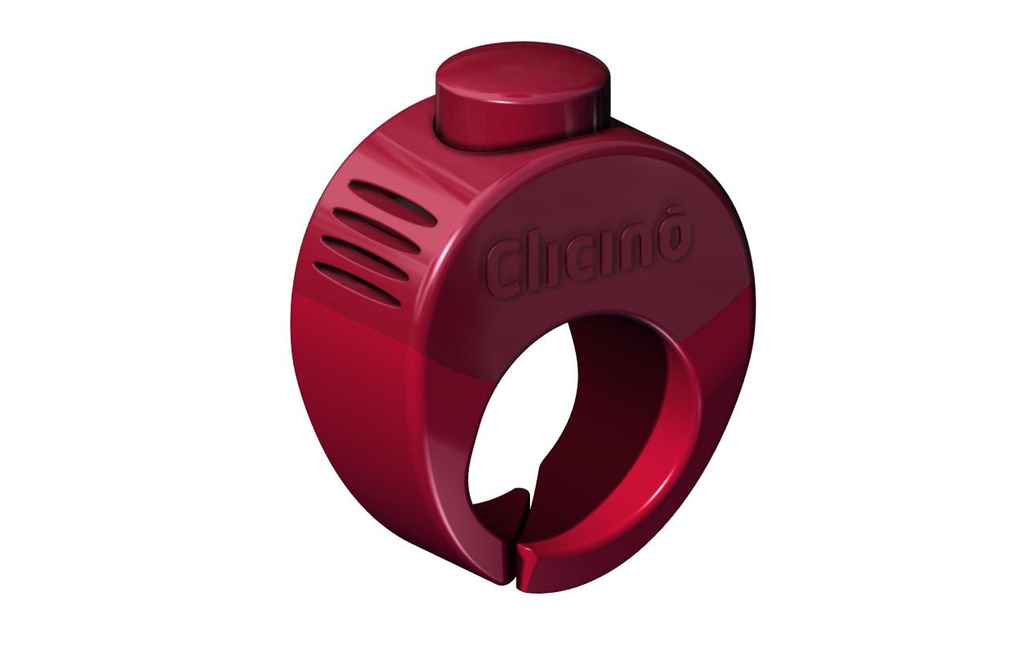 Clicino Anneau clicker pour chien rouge, M