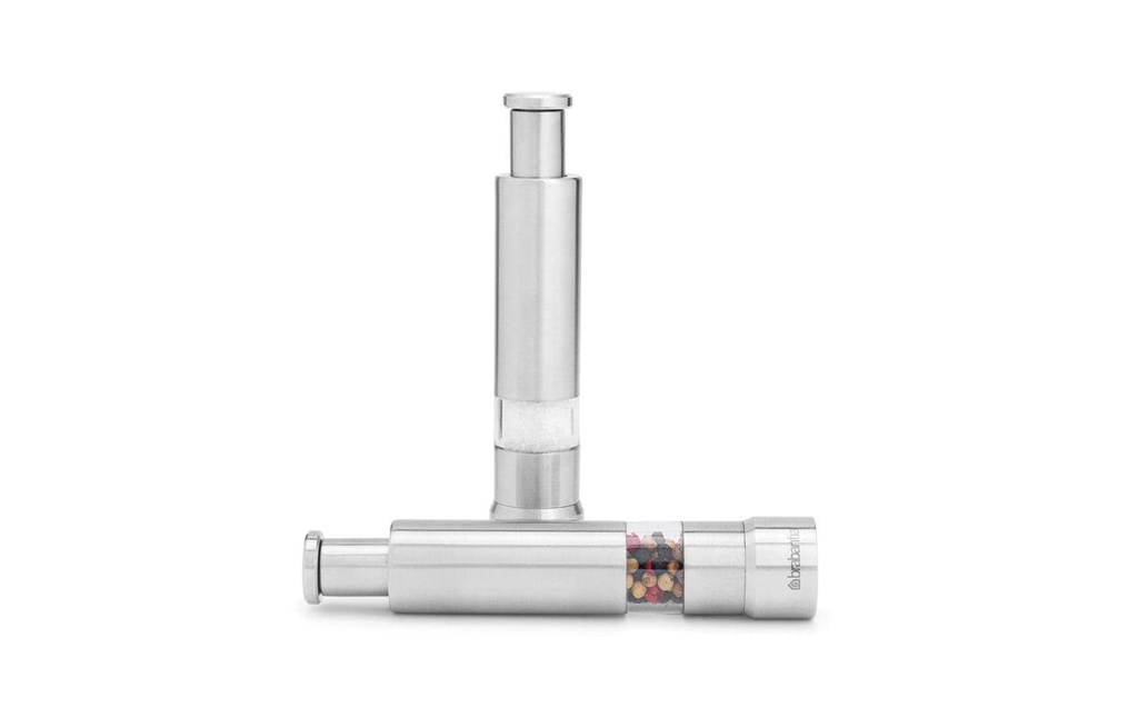 Brabantia Moulins à sel et à poivre 2 pièces, 13.5 cm, Argenté