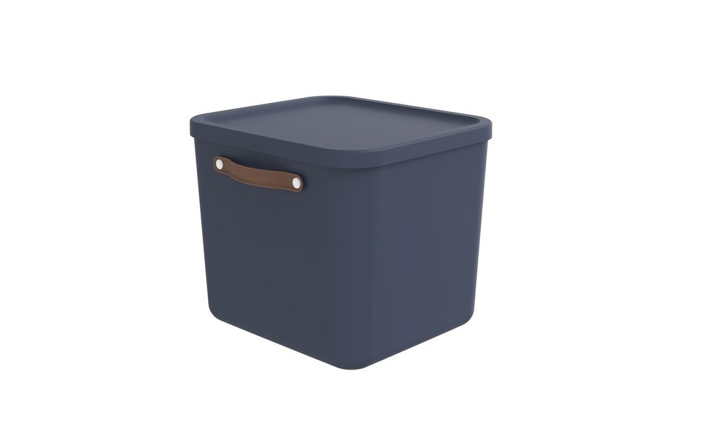 Rotho Boîte de rangement Maloja 40 l, bleu nuit