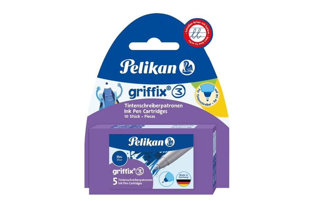 Pelikan Cartouche d’encre Griffix Bleu roi, 2 x 5 pcs