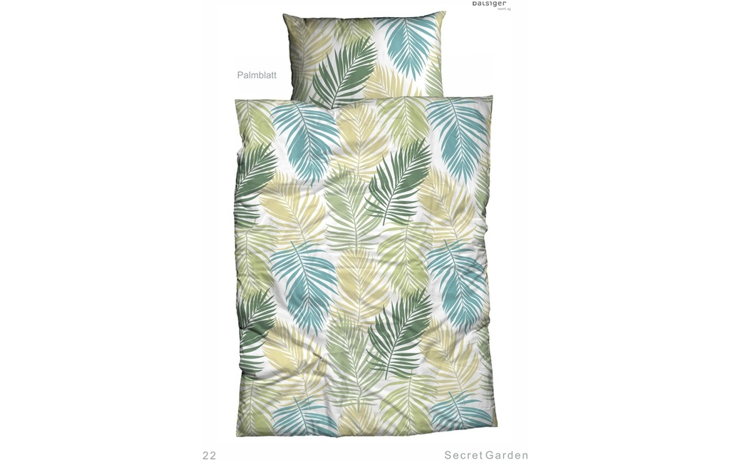 Night Fashion Taie d’oreiller Feuille de palmier 65 x 100 cm, vert