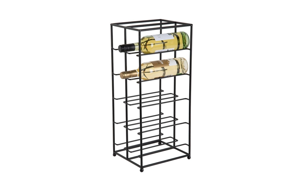 present time Range-bouteilles de vin Duo Floor 57 x 25 cm, noir