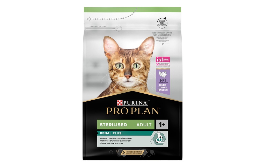 Purina Pro Plan Alimentation sèche Stériles . Renal Plus Adult Dinde 3 kg