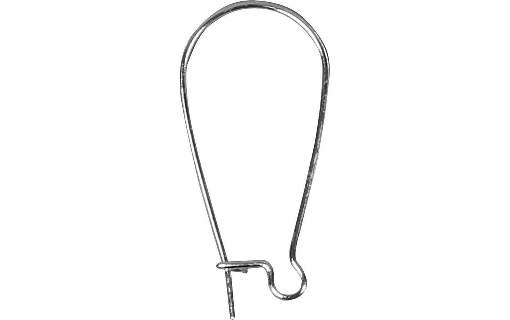 Creativ Company Boucle d’oreille 25 mm Plaqué argent, 6 pcs.