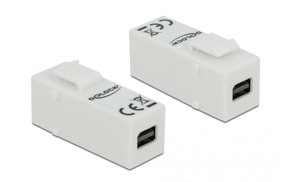 Delock Module Keystone Mini-Displayport – Mini-Displayport blanc
