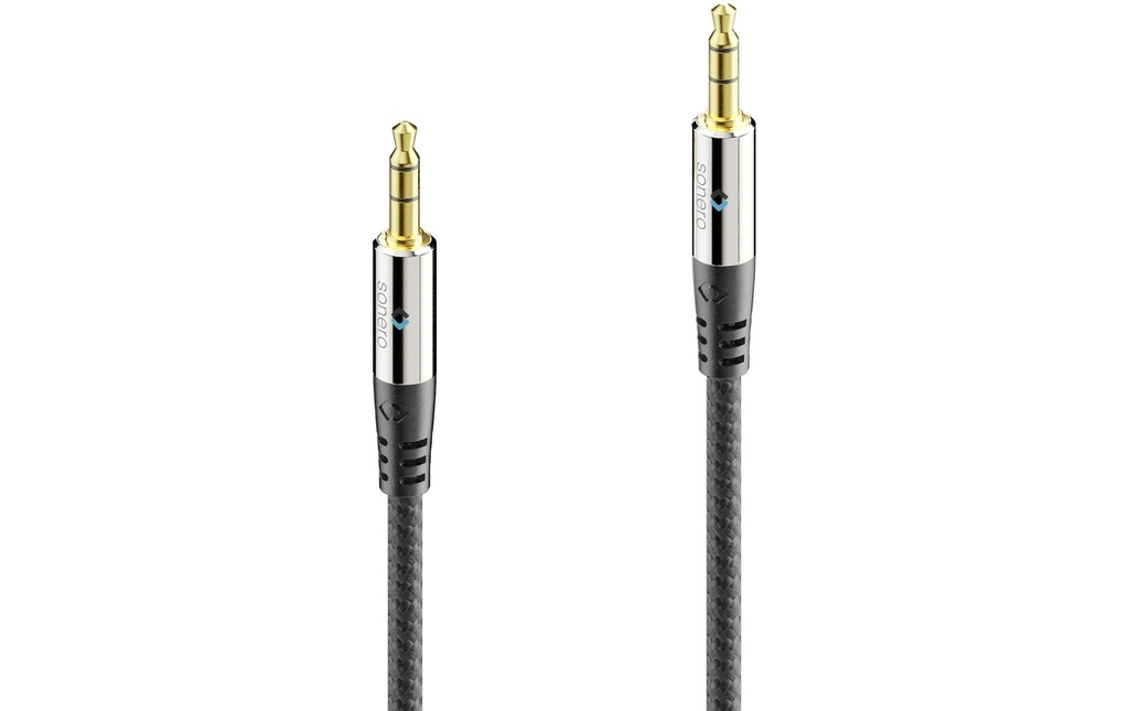 sonero Câble audio Jack 3.5 mm avec gaine en nylon 5 m