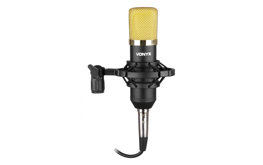 Vonyx Microphone à condensateur CM400B Or