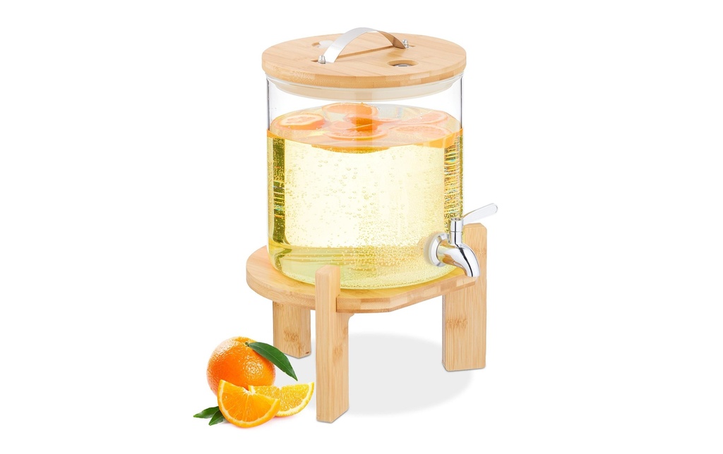 relaxdays Distributeur à boissons avec socle 5 litres