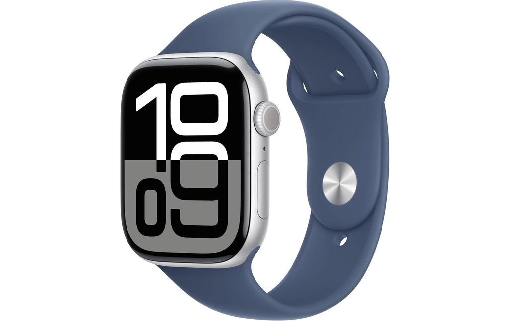 Apple Watch Series 10 46 mm LTE Alu argent Sport Denim M/L