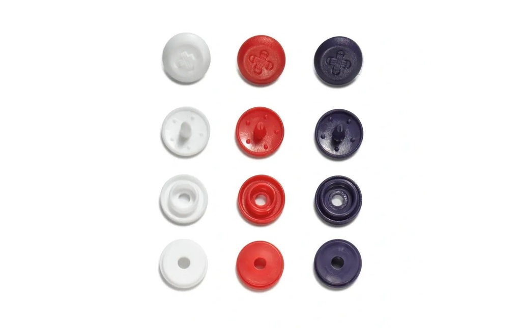 Prym Boutons poussoirs Boutons de couleur Multicolore, Ø 9 mm, 36 pièces