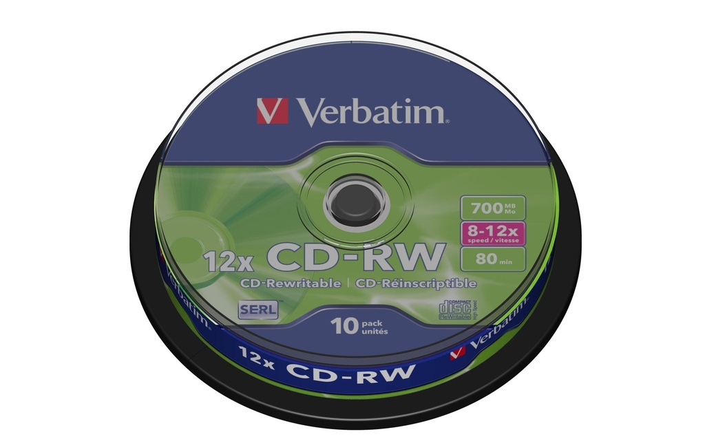 Verbatim CD-RW 0.7 GB, tour (10 Pièce/s)