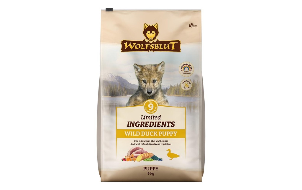 Wolfsblut Alimentation sèche Puppy Canard sauvage 9 kg